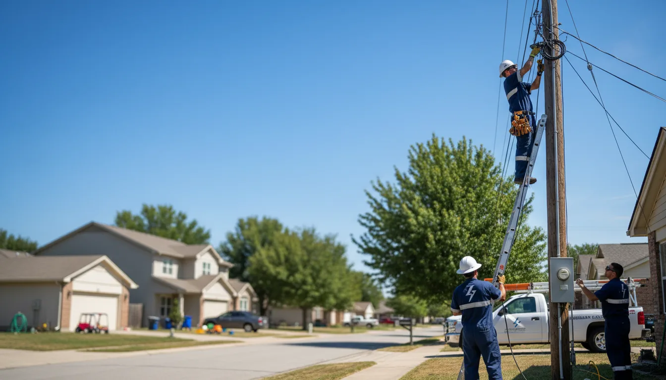 Residential electrician providing installation services in Golden Valley, ND